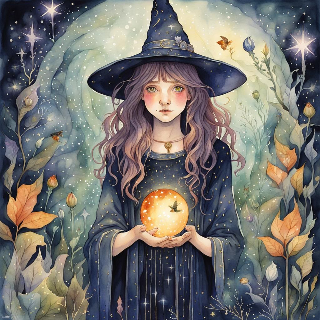 Solitary witch.