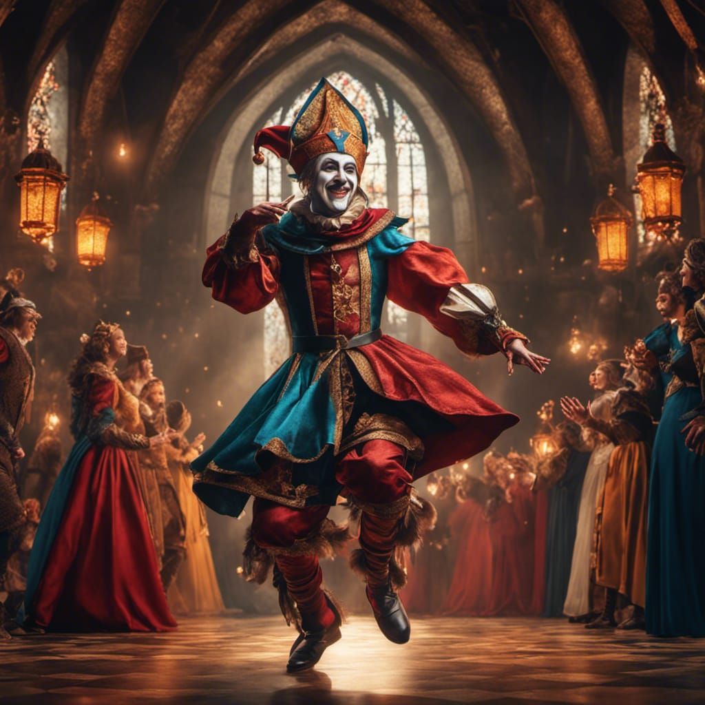 Dancing Jester  by @Leeftail_Art