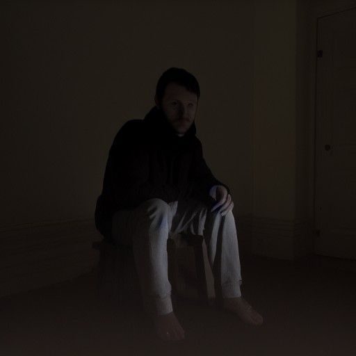 sitting in the dark