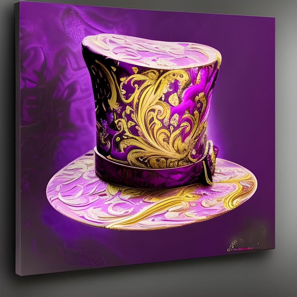 Purple Gold Top Hat