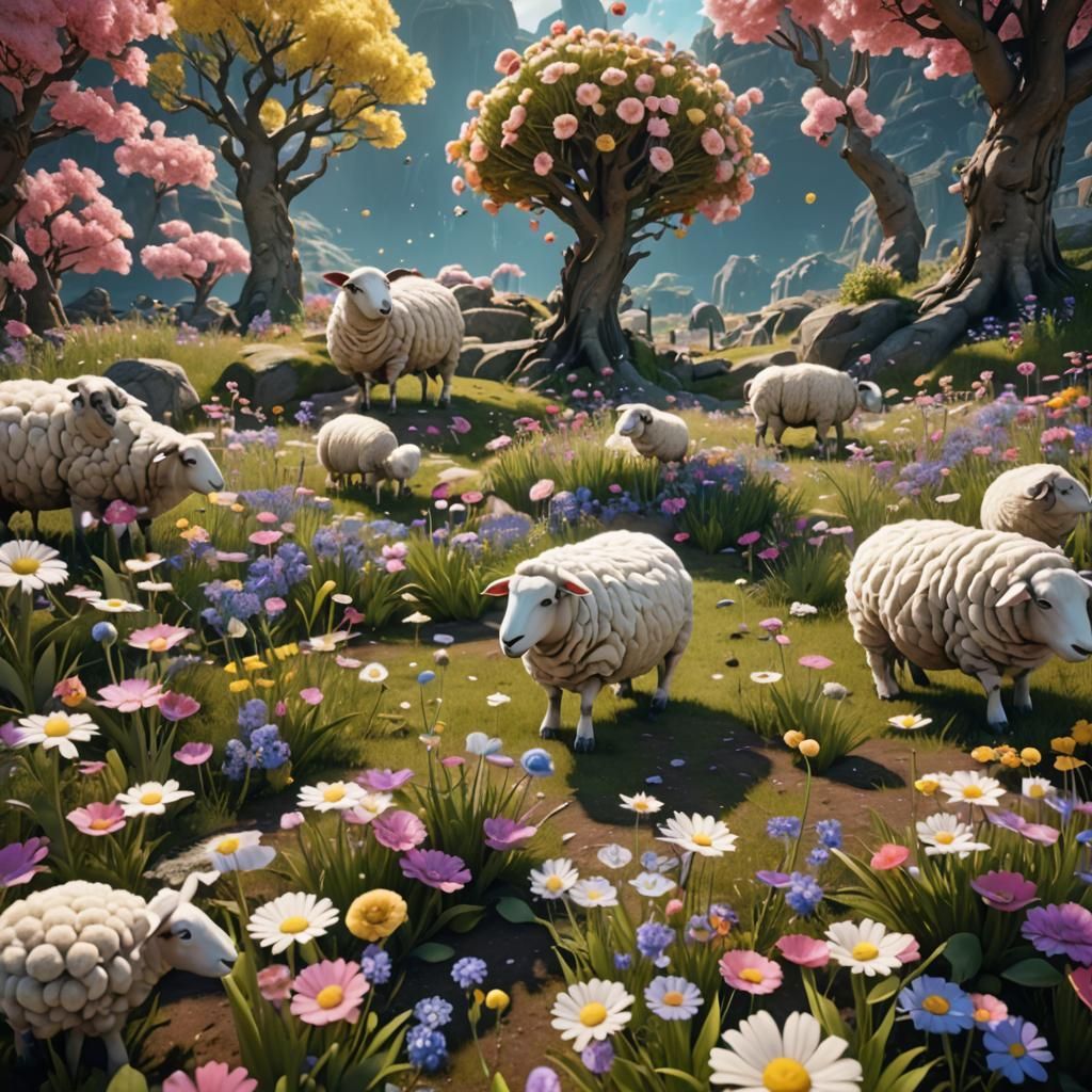 Flowers & Sheep ___