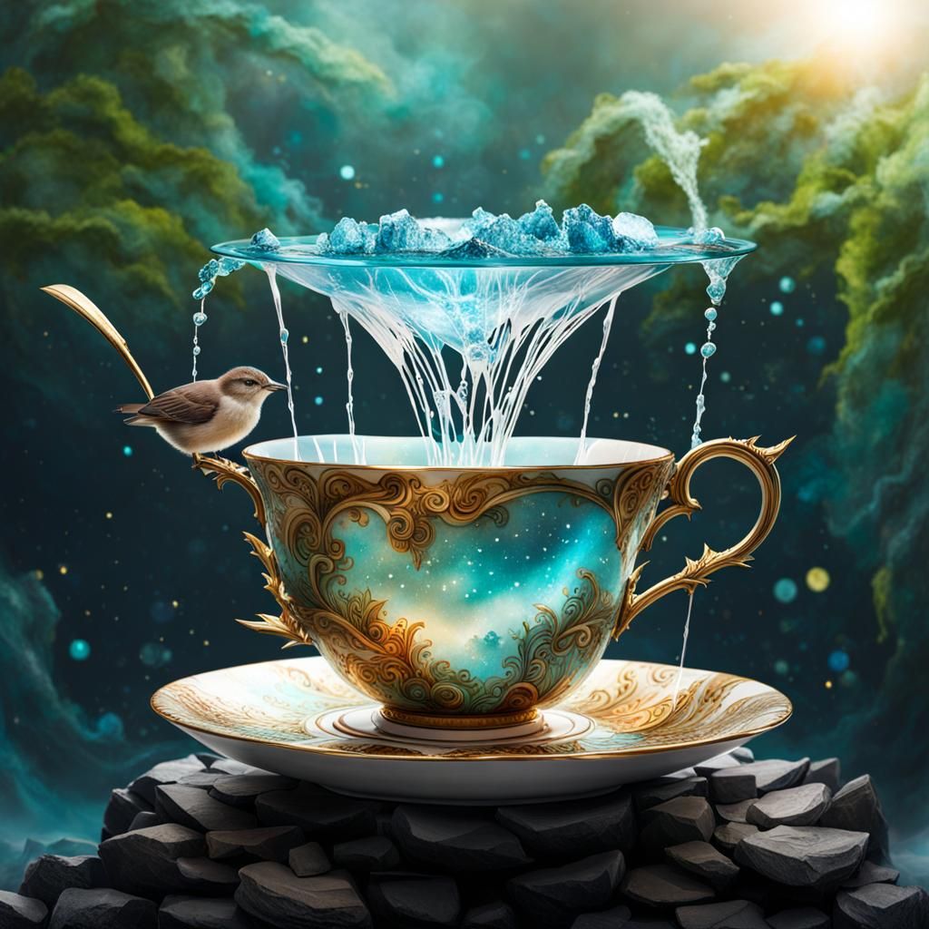 Teacup Fountain   by @Meg