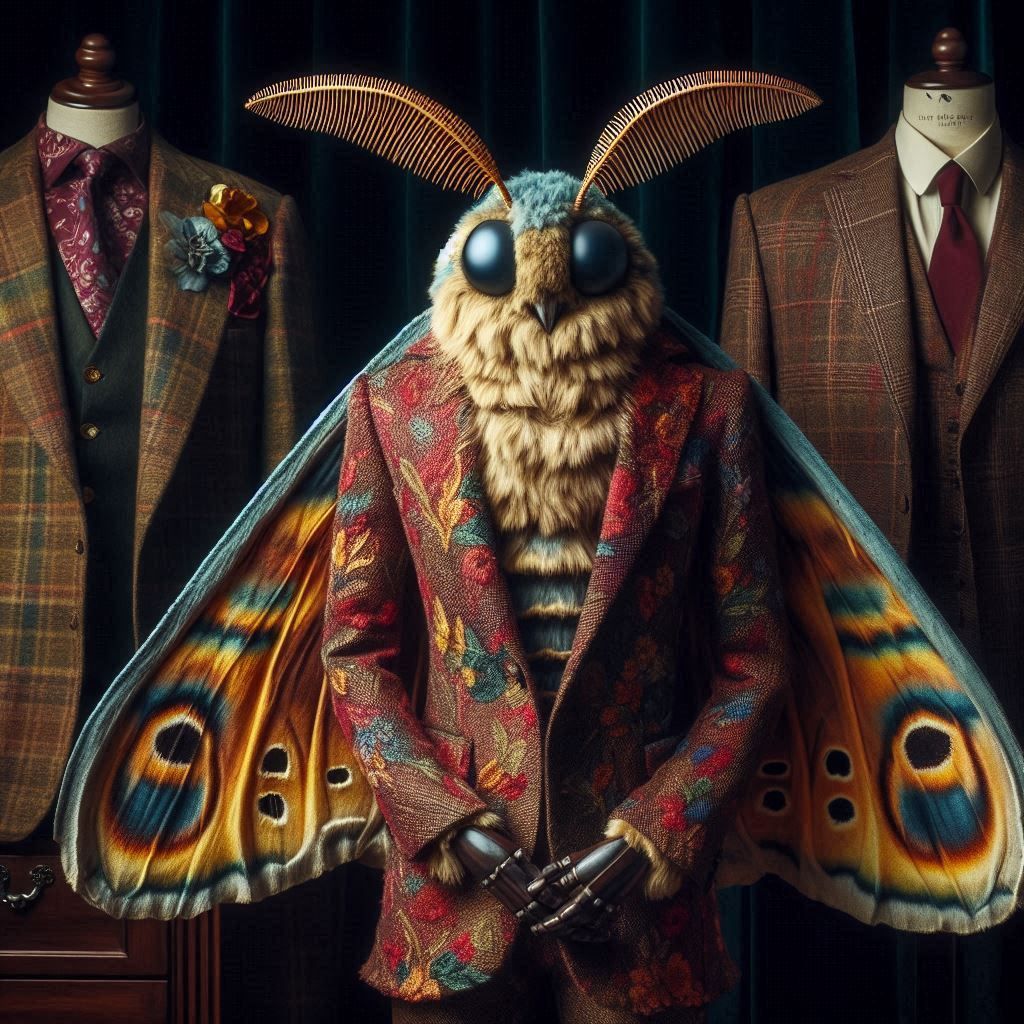 Well-Dressed Moth Man; a.k.a. Moth in Cool Cloth