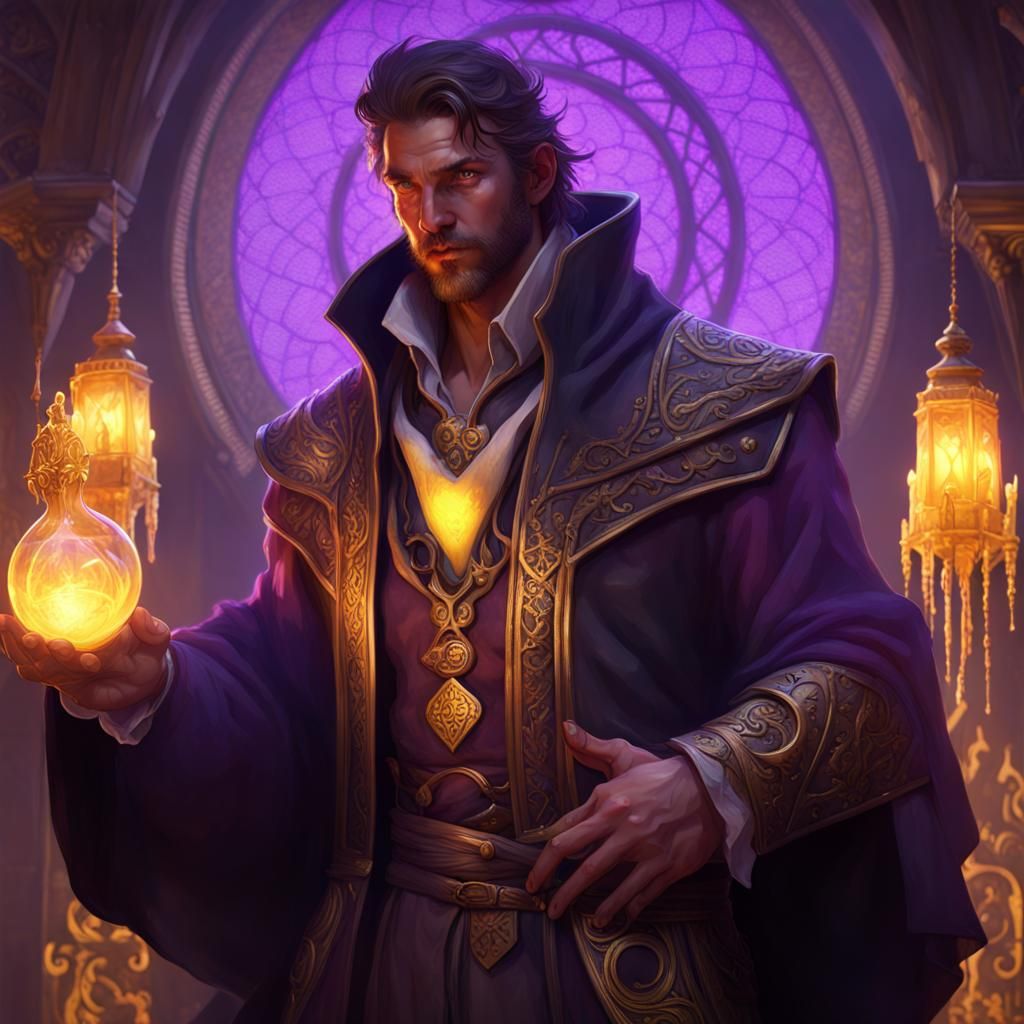 beautiful male enchanter - AI Generated Artwork - NightCafe Creator