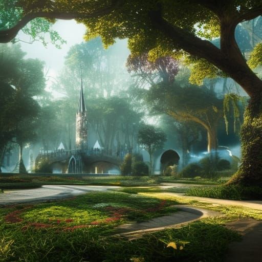 ultra hyper photo realistic magical enchanted futuristic nat...