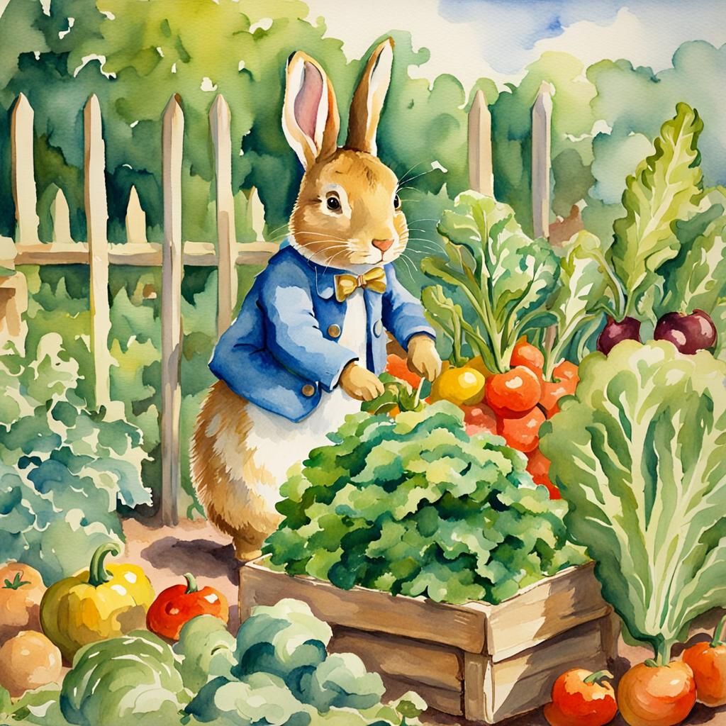 Peter stealing from mr mcgregors vegetable garden..- Daily challenge ...