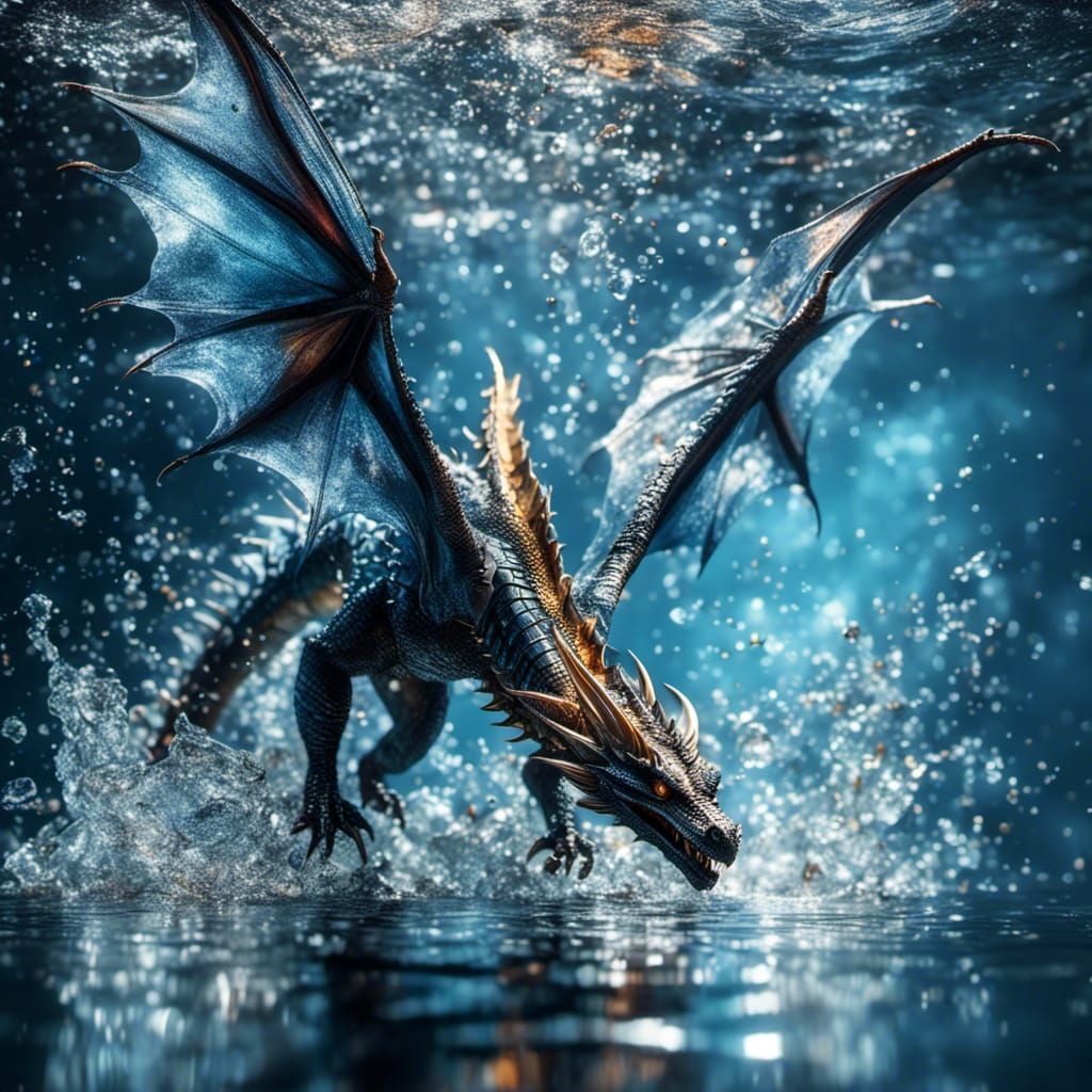 Aqua Dragon - AI Generated Artwork - NightCafe Creator
