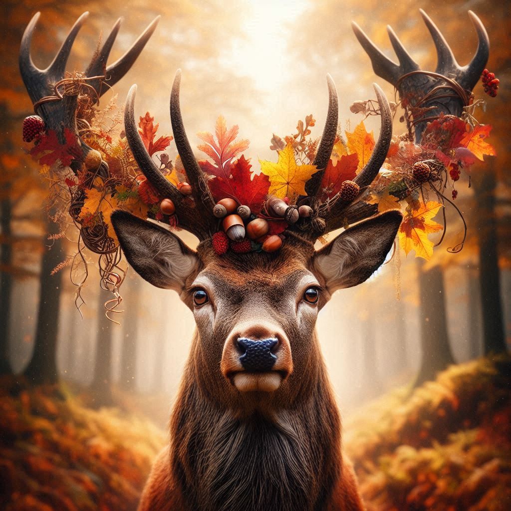 Magnificent Deer Stag with his Autumnal crown of glory