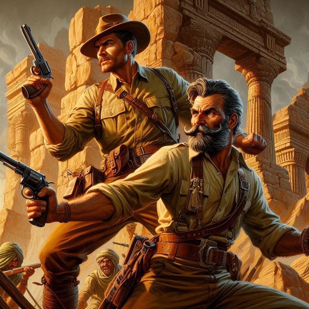 Fighting off Desert Bandits  by @Michael W Bame