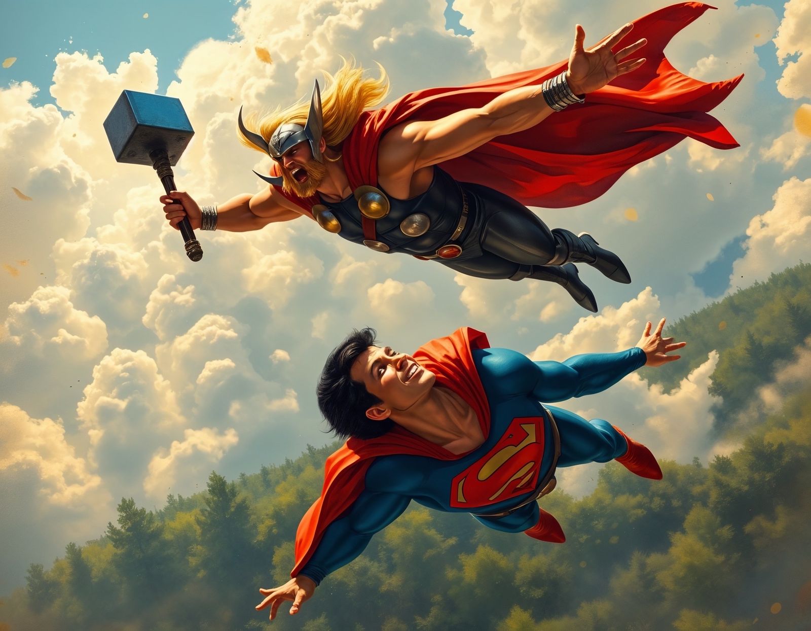 Is it a bird? Is it a plane? No it’s Thor.