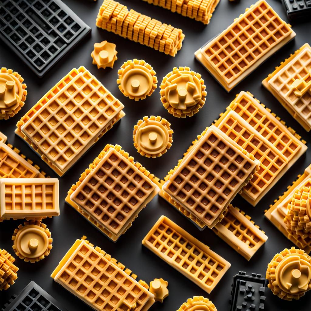 Lego Waffles - AI Generated Artwork - NightCafe Creator