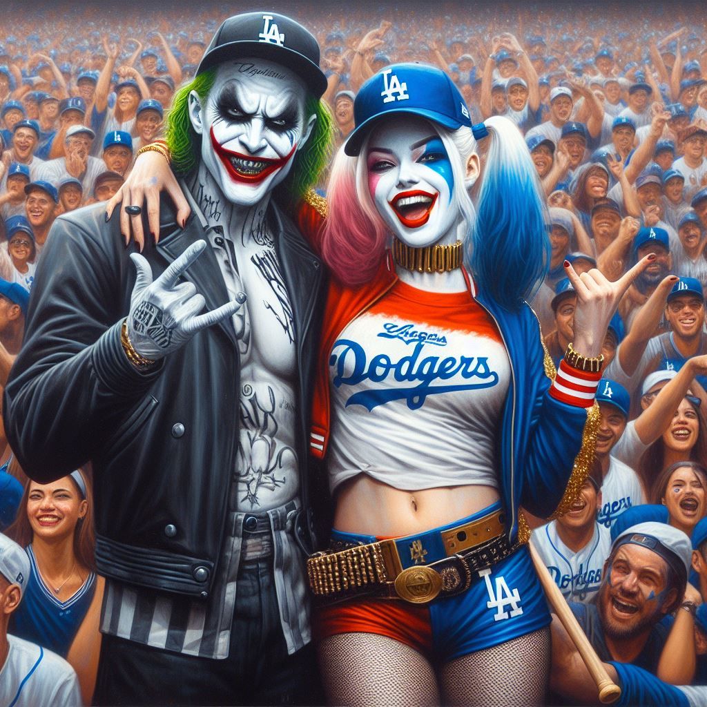 Joker and Harley Quinn,  Los Angeles Dodgers fans