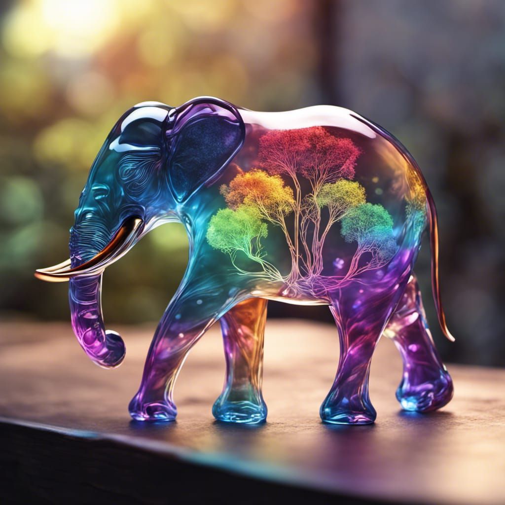 Handmade Glass Elephant Mother