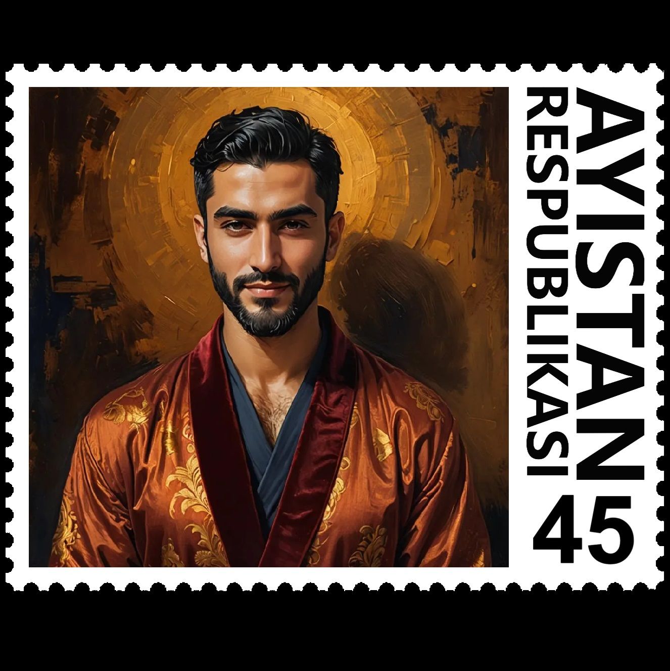 Republic of Ayıstan postage stamp, 45 Tuman, December 2024