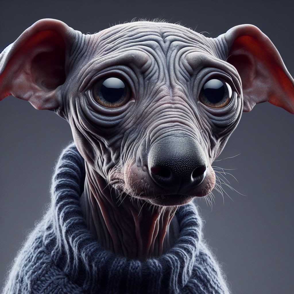 dog wearing a sweater