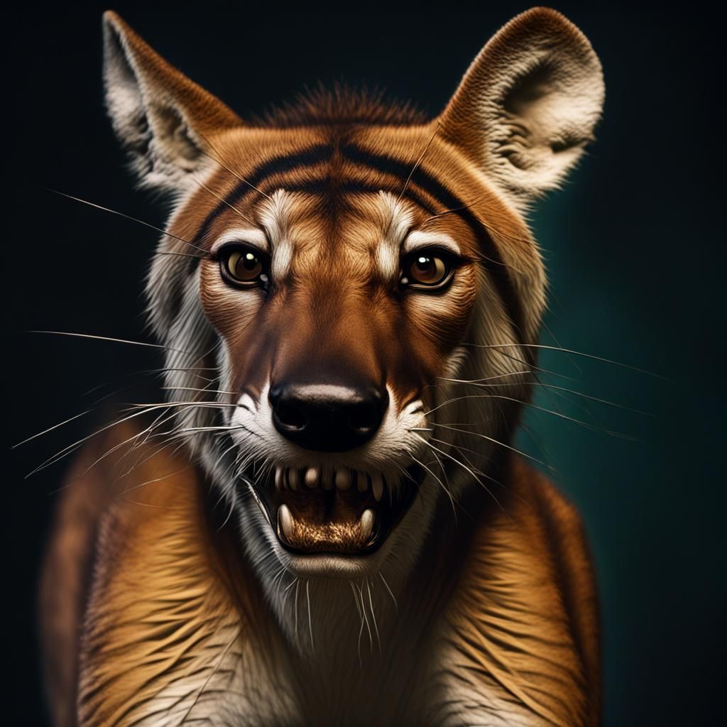 Tasmanian tiger (Extinct 1936) - AI Generated Artwork - NightCafe Creator