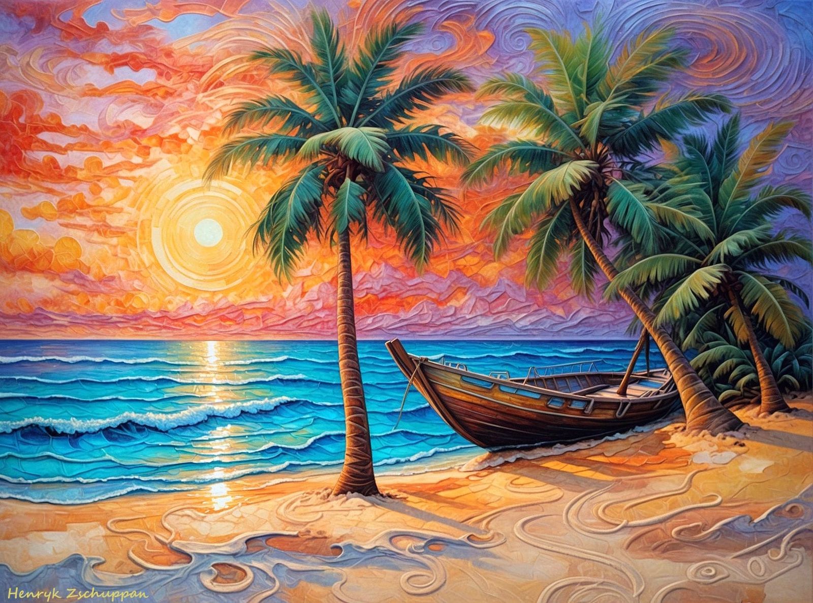 A Water Scene in Van Gogh