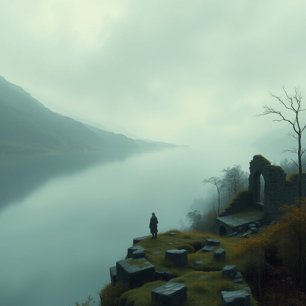 Eerie Ruins Reclaimed by Nature in Surreal Style