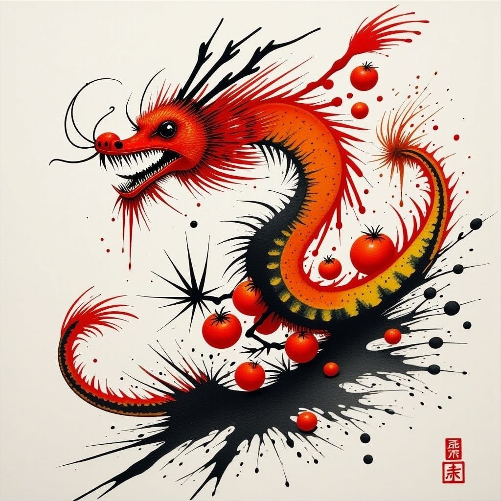 <lora:BLOOD ORANGE:1.0> Chinese dragon 