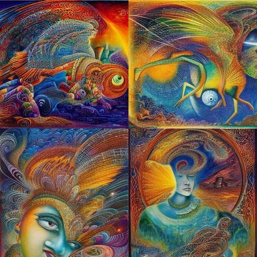 Biomorphing Geoglyph Synchronism // Josephine Wall... - AI Art