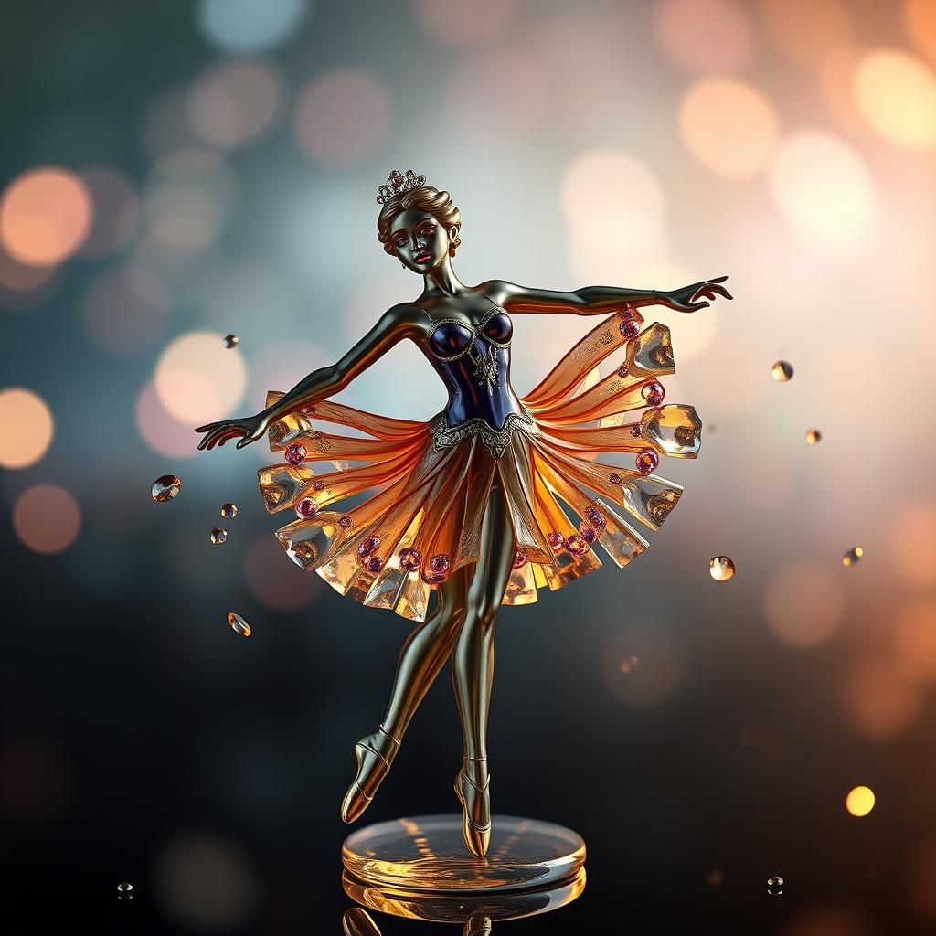 enamel glass ballerina figurine  by @holley4734
