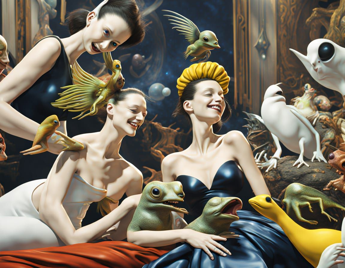 frivolous laughter and rictus 