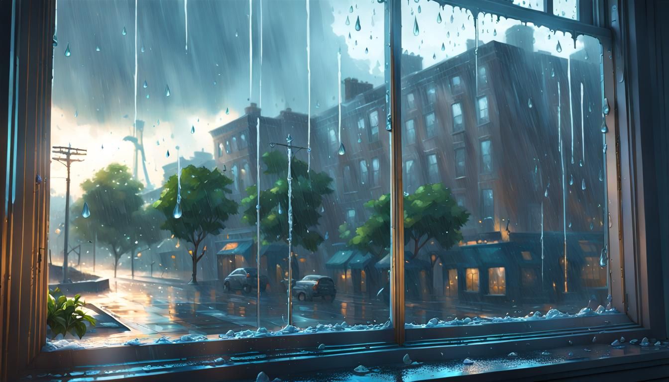rain against my window pane II - AI Generated Artwork - NightCafe Creator