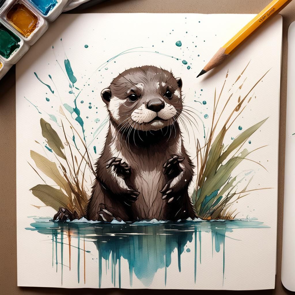 a baby otter