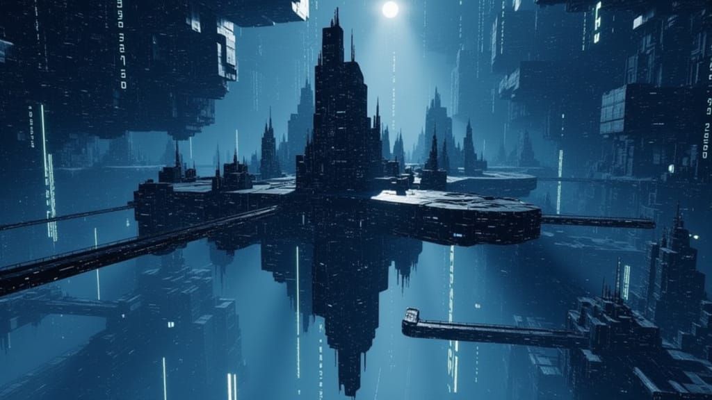 <lora:Sector Six:1.0> a starship floating in space