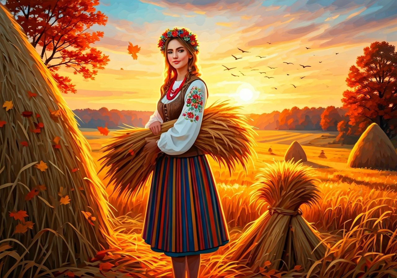 In a Polish autumn field