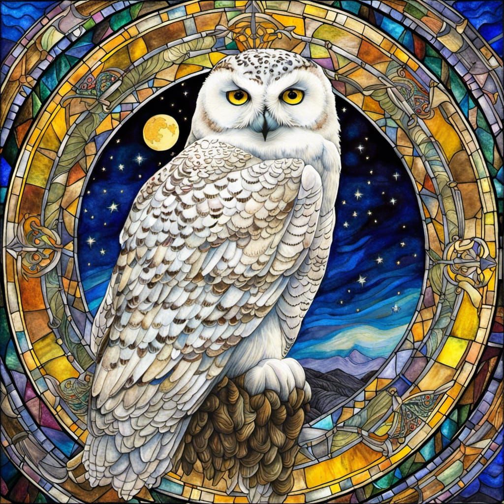 Snowy Owl - AI Generated Artwork - NightCafe Creator