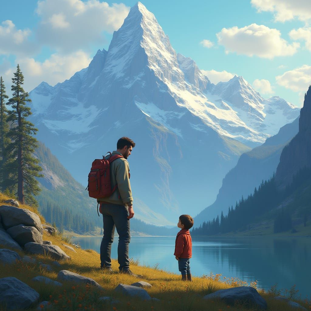 A Young Boy's Heartfelt Plea to His Loving Father, Set Amids...