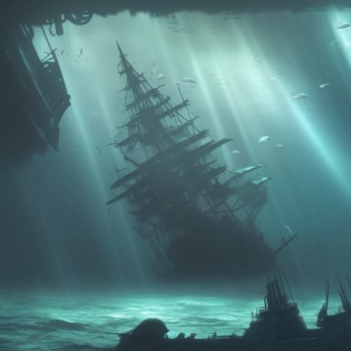 Queen Anna’s Revenge at the bottom of the ocean 🏴‍☠️  by @Manchchango