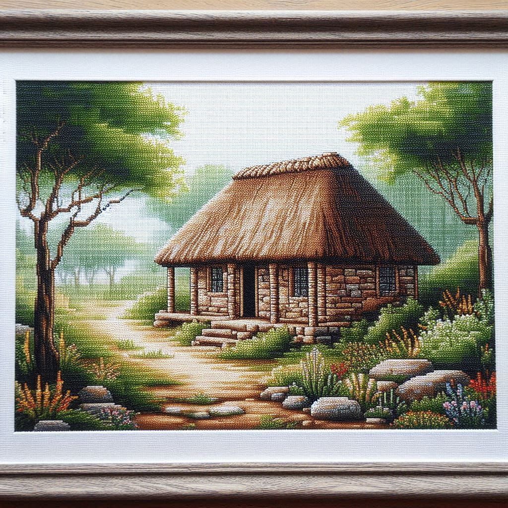 Cross-stitch Cottage no.8