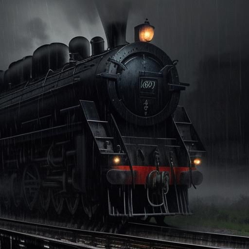 Orient Express in heavy rain