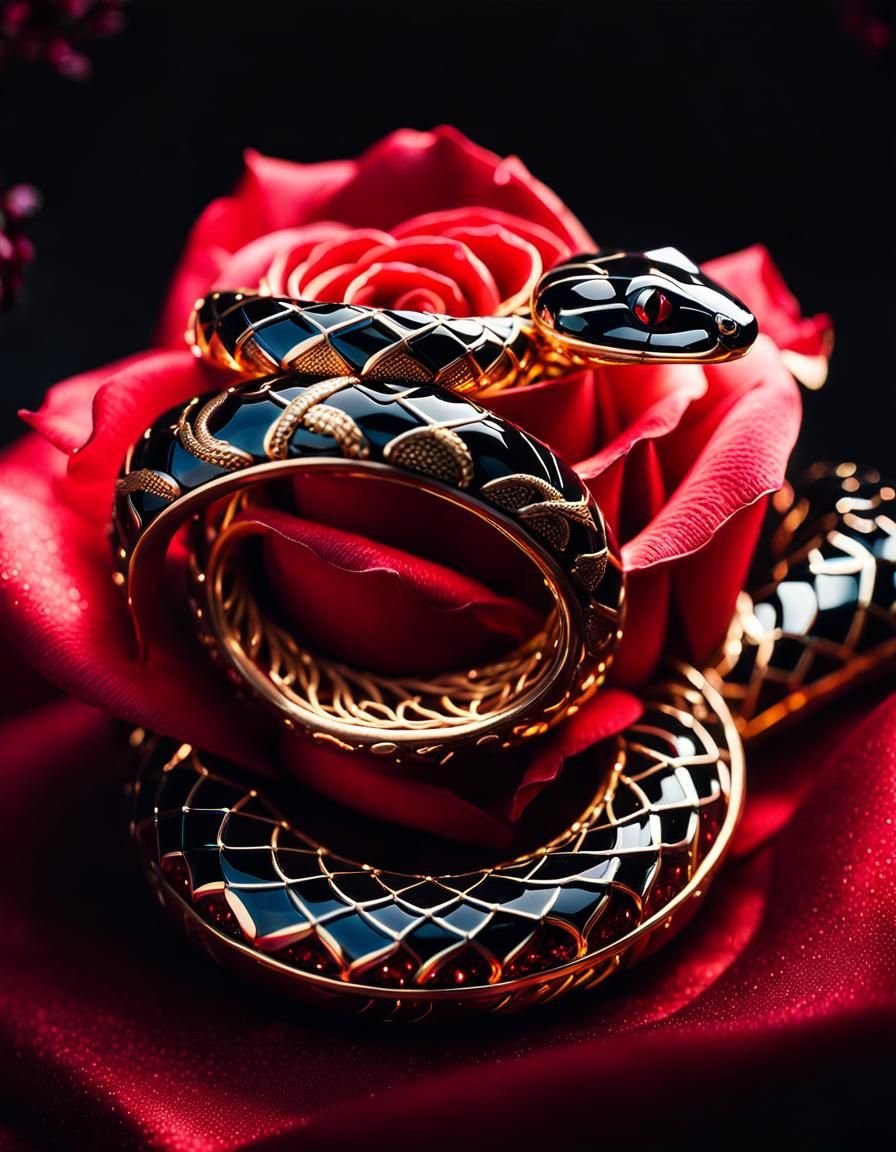 Snake on a rose