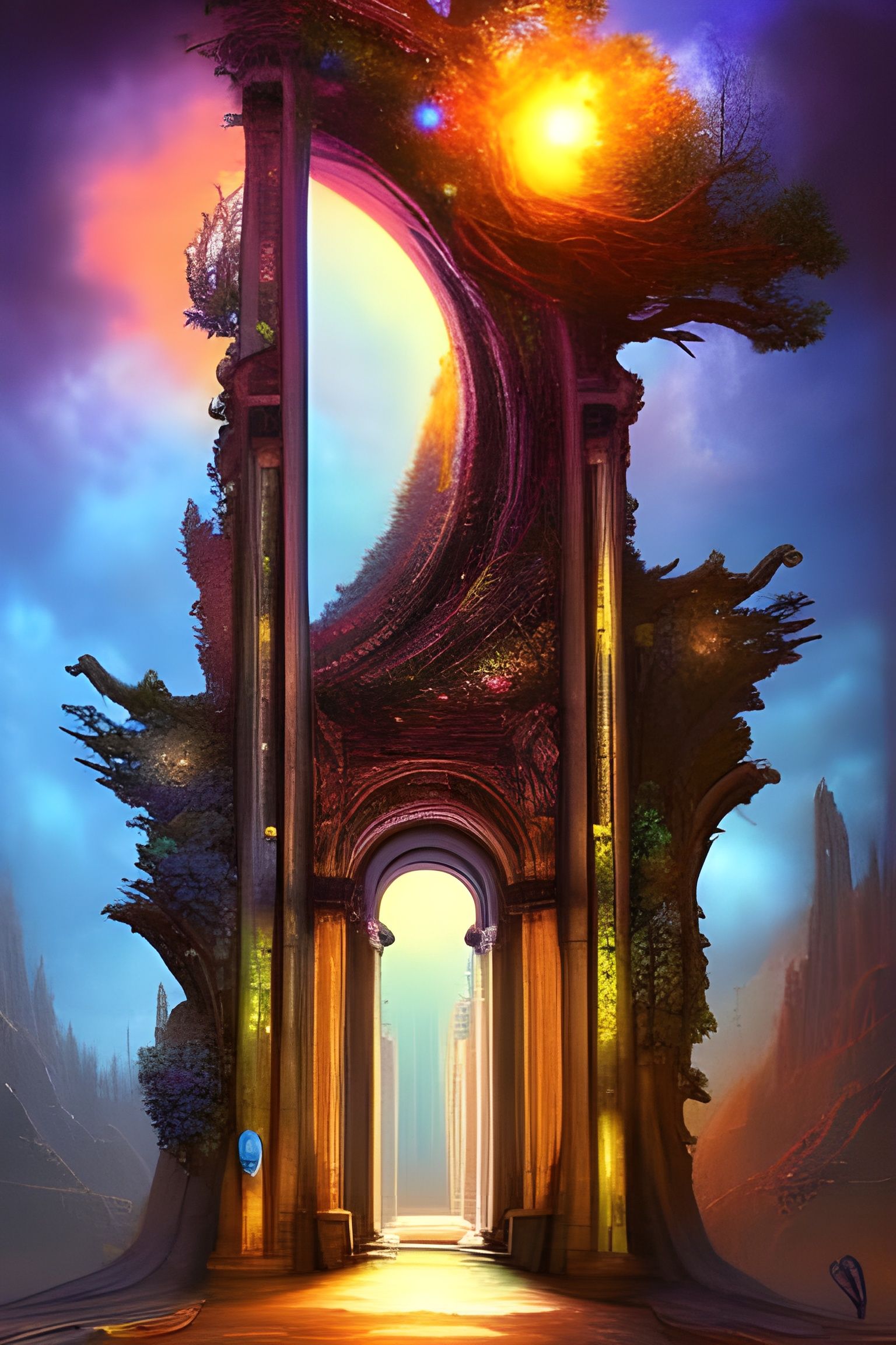 Half Moon Gate - AI Generated Artwork - NightCafe Creator