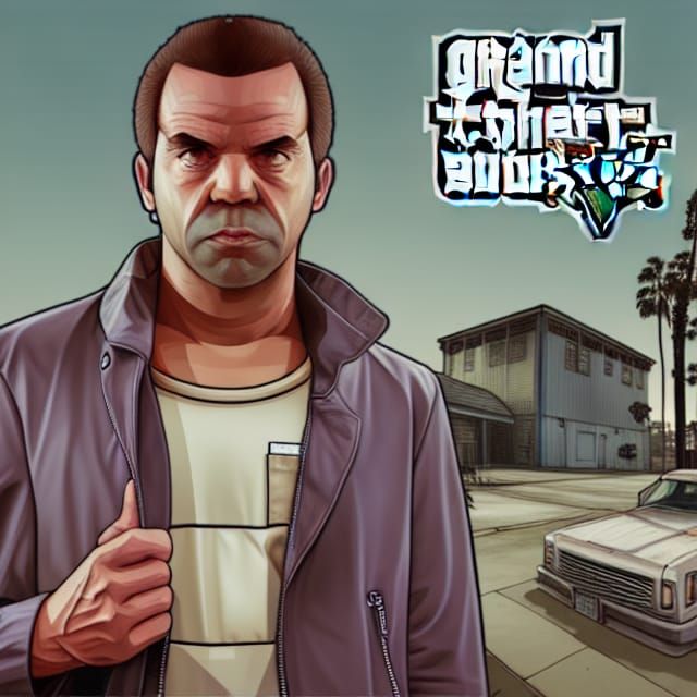 Grand Theft Auto V Loading Screen Art Style Stephen Bliss Ai Generated Artwork Nightcafe Creator 7656
