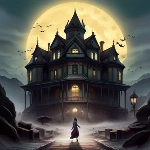 Haunted House (B) - AI Generated Artwork - NightCafe Creator