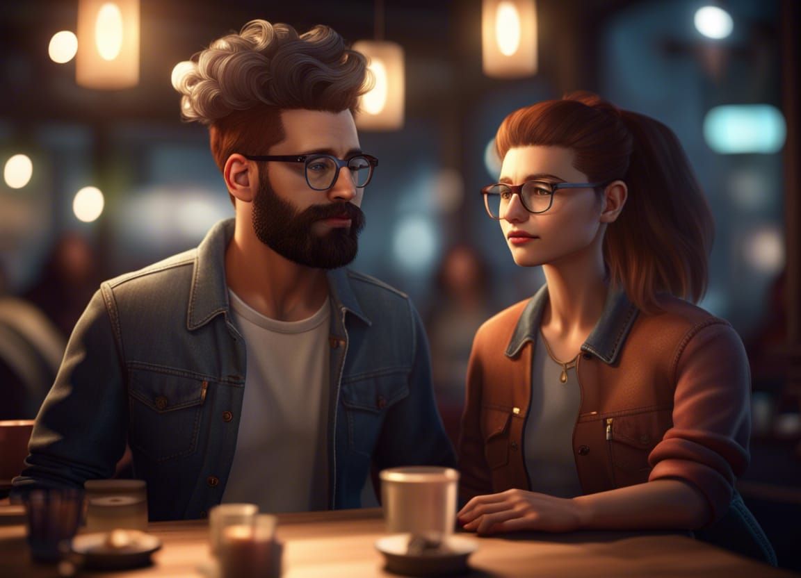 A hipster date - AI Generated Artwork - NightCafe Creator