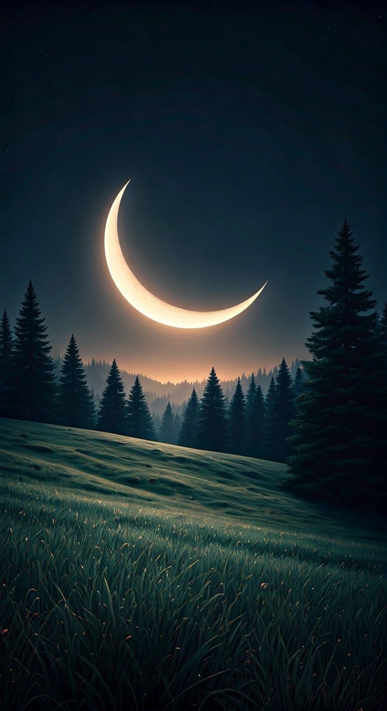 Waning Crescent Moon Rises