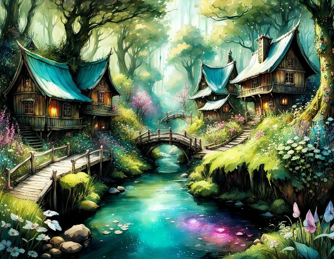 Hidden fairy village