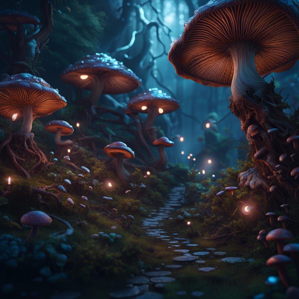 The Spirit of Magic Mushrooms - AI Generated Artwork - NightCafe Creator