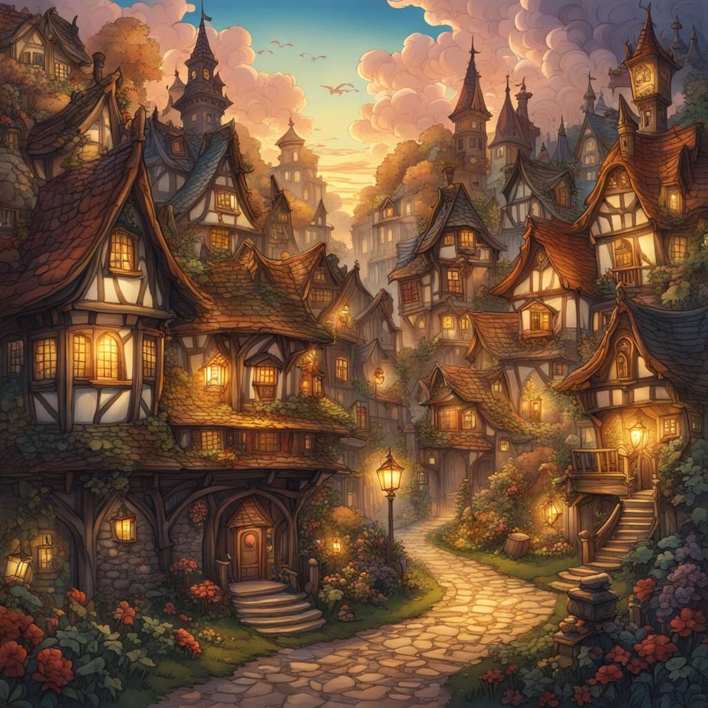 Fairytale Town  by @Hesione