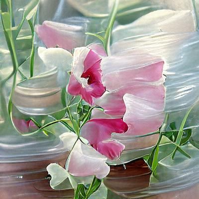 pink and white Sweet Pea