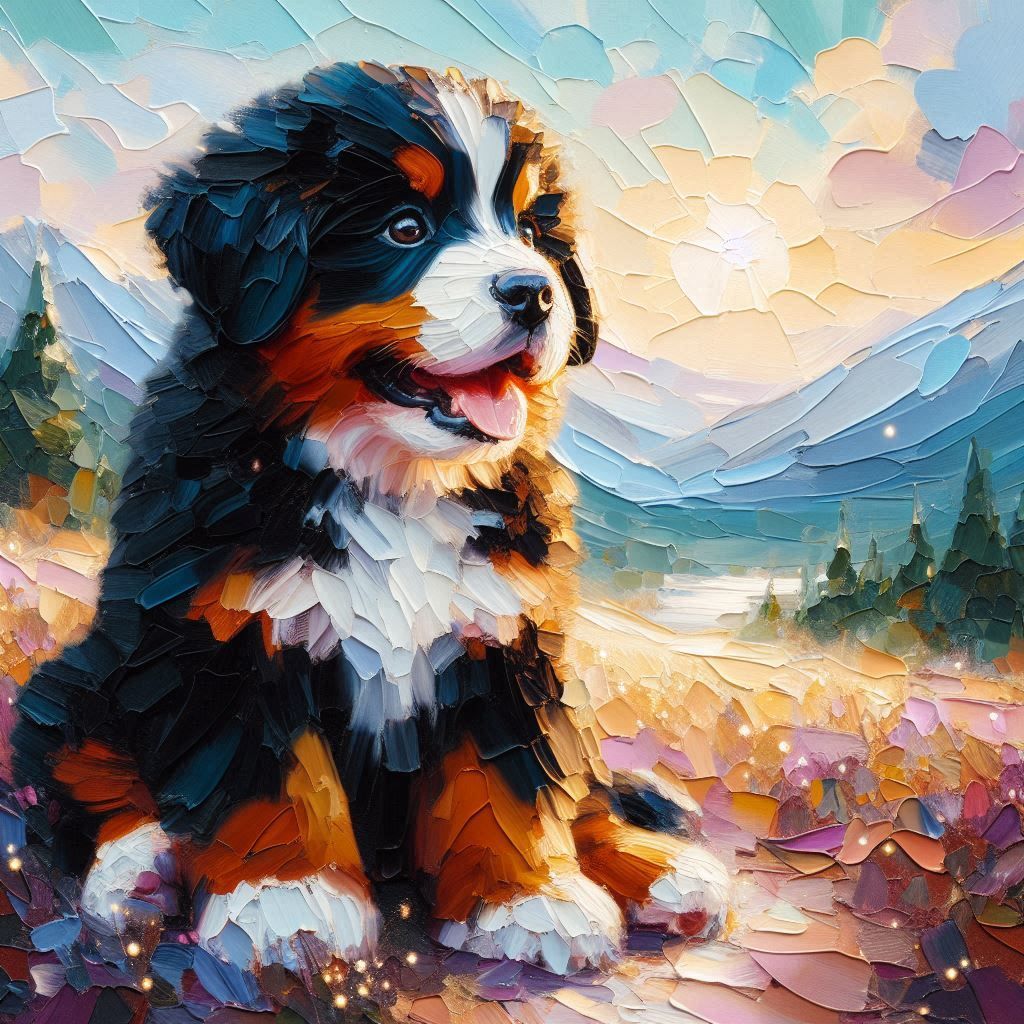 bernese mountaind dog puppy
