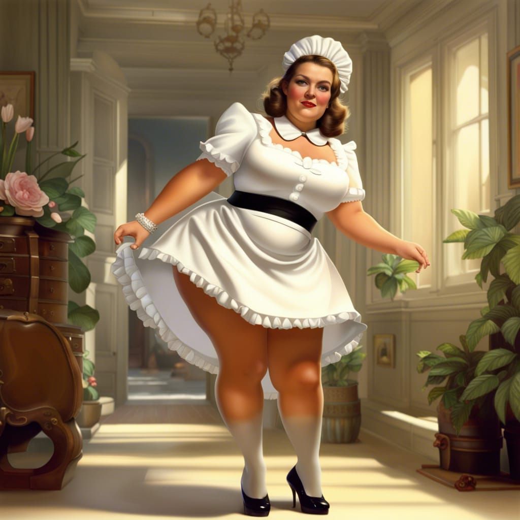 chubby french maid,
