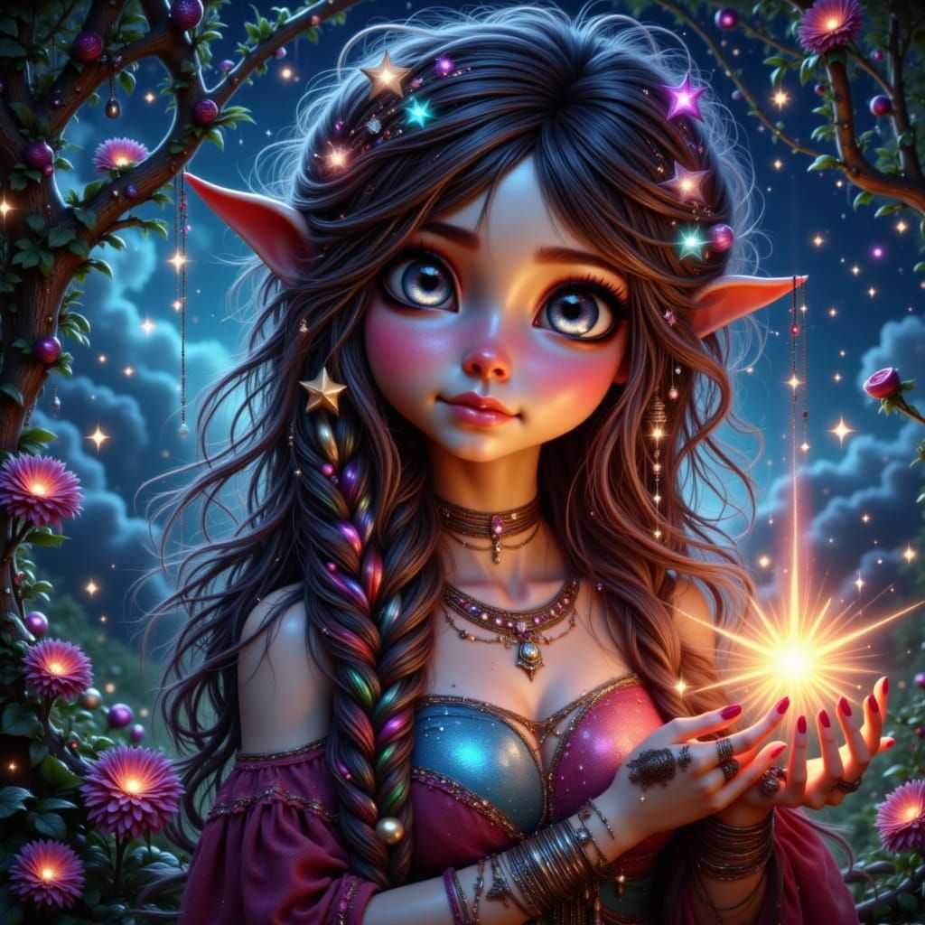 Star woman <lora:Whimsy Romance:1.0>