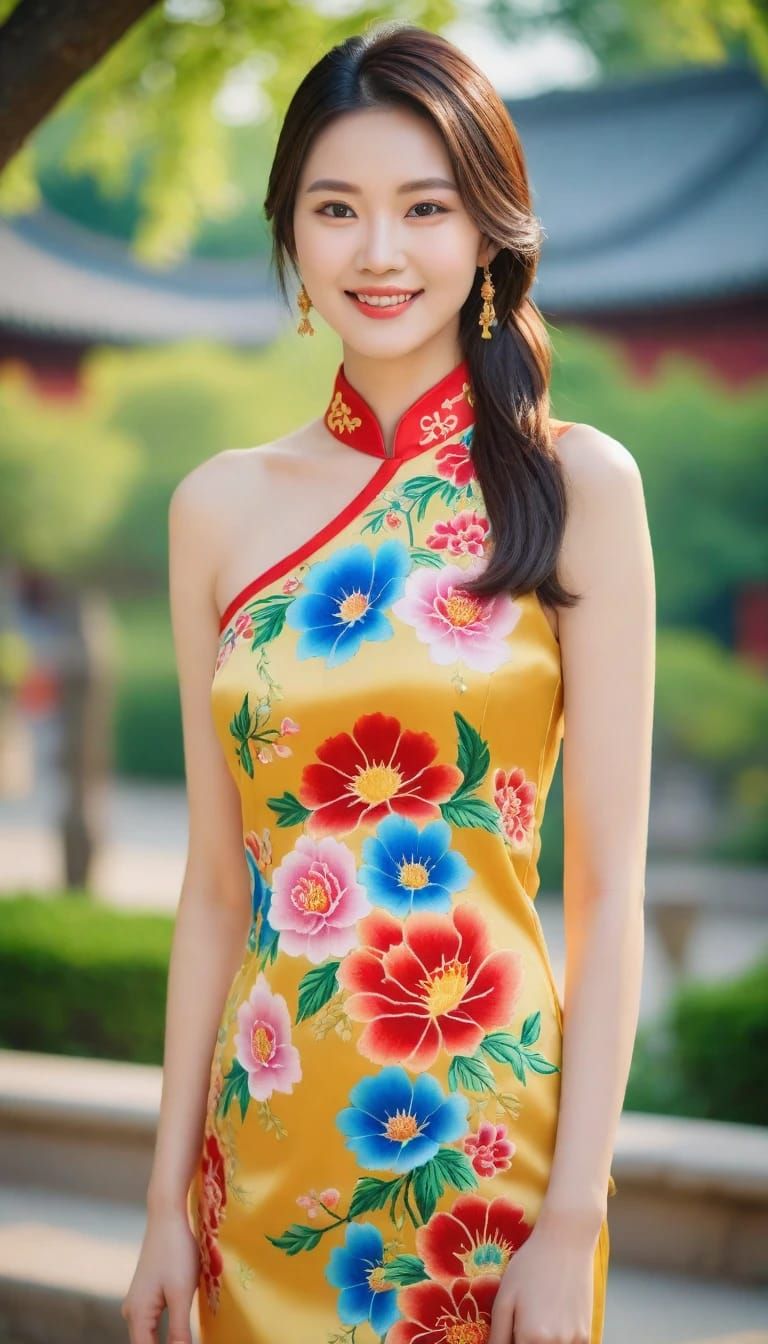 Lady in qipao