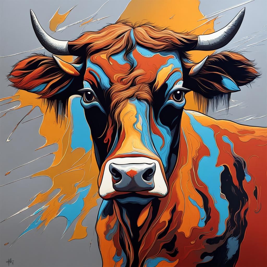 Thunder Cow - AI Generated Artwork - NightCafe Creator